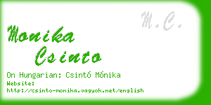 monika csinto business card