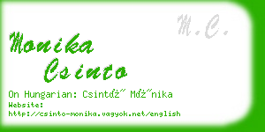 monika csinto business card